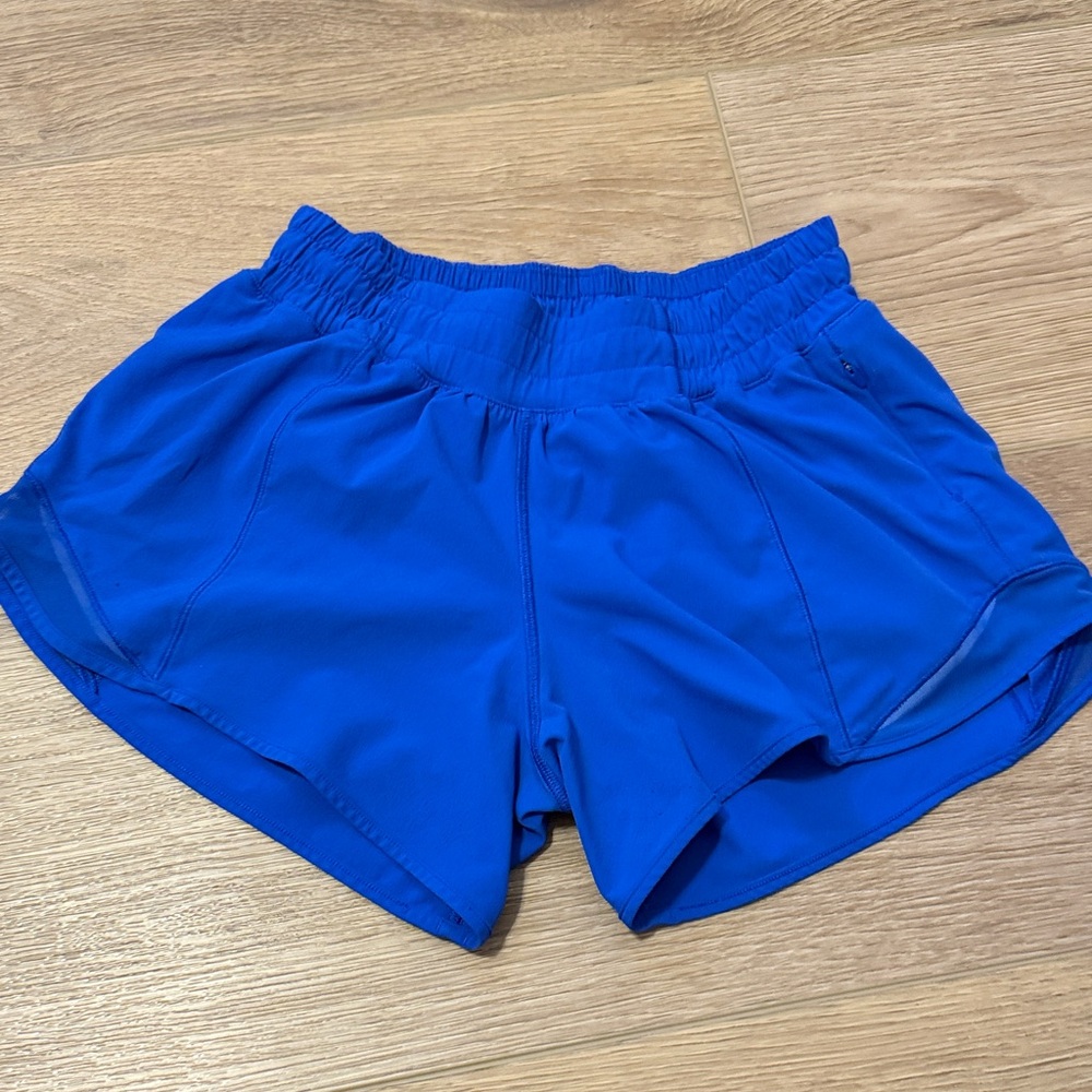 Women's Blue lululemon Hottie Hot Shorts 4”